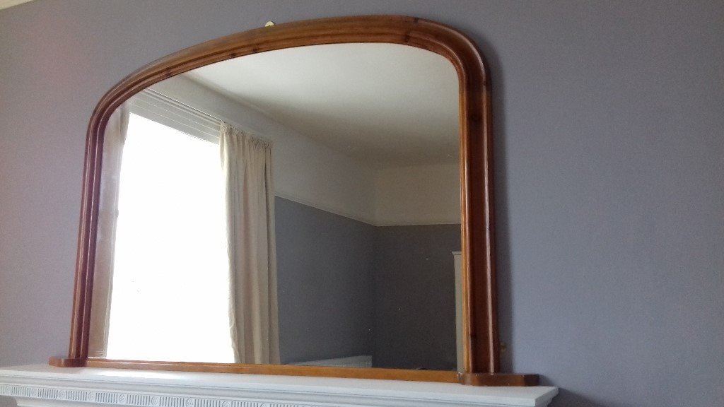 Beautiful large solid wooden overmantle mirror in Plymouth, Devon Gumtree