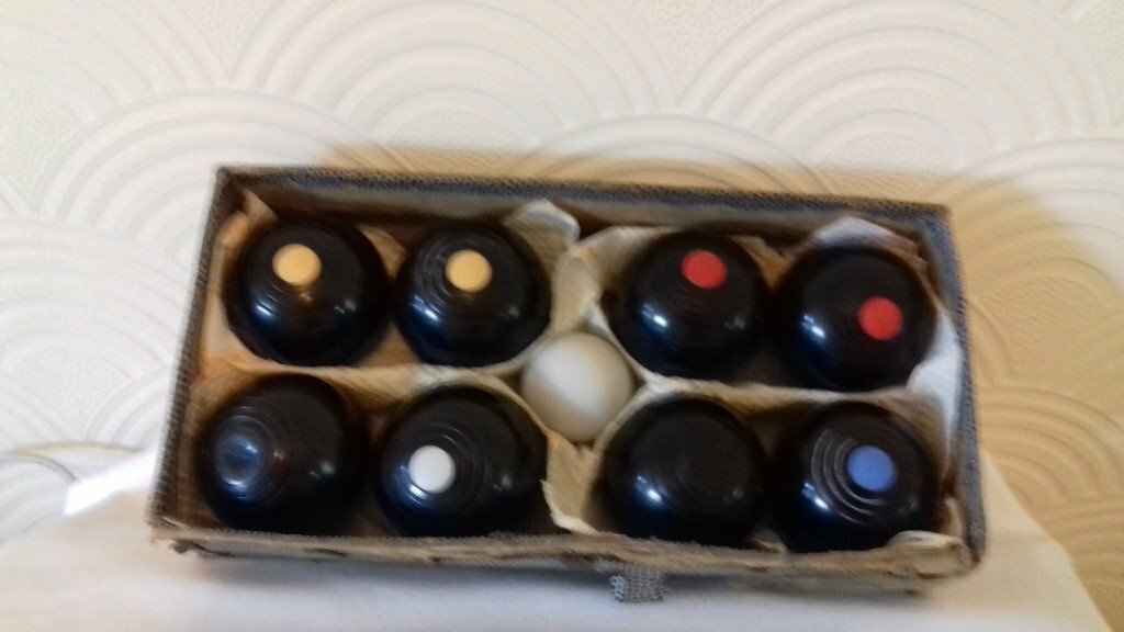 Indoor Carpet Bowls Vintage Full Set In Box VGC 2 Bias in Whitley Bay