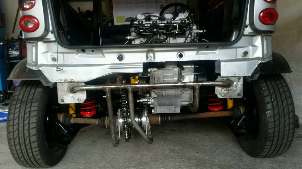 Smart city hayabusa project, fitted with spax coil overs