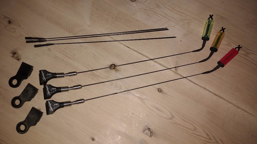 Set of 3 Fox Springer Bite Indicators Carp Fishing in Temple Meads
