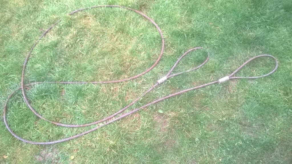 2 x 4m Heavy Duty Tow Ropes Wire Cable High Strength Steel Wire 1 cm