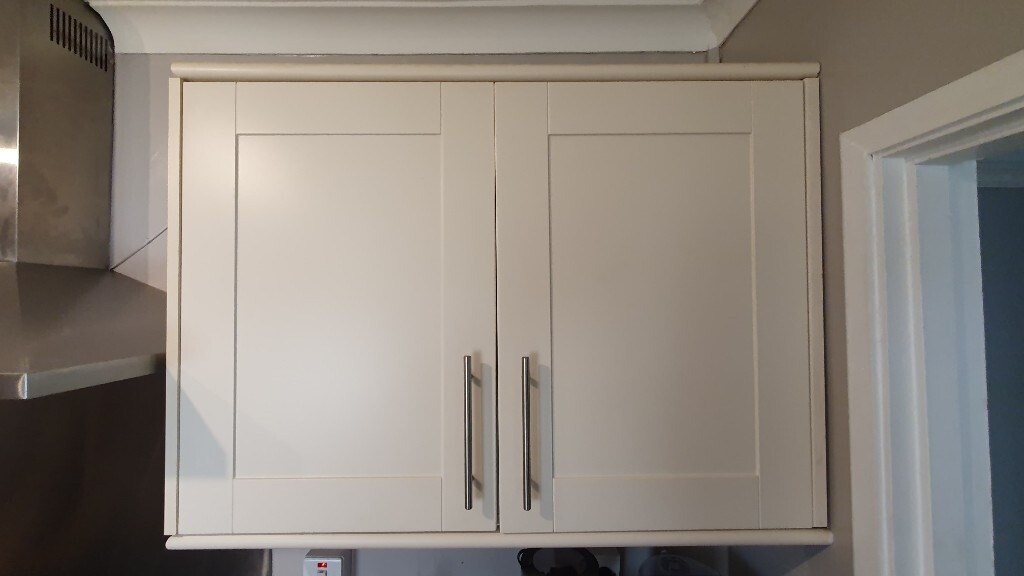 Kitchen Units and Doors - Cream with Handles | in Burton Latimer