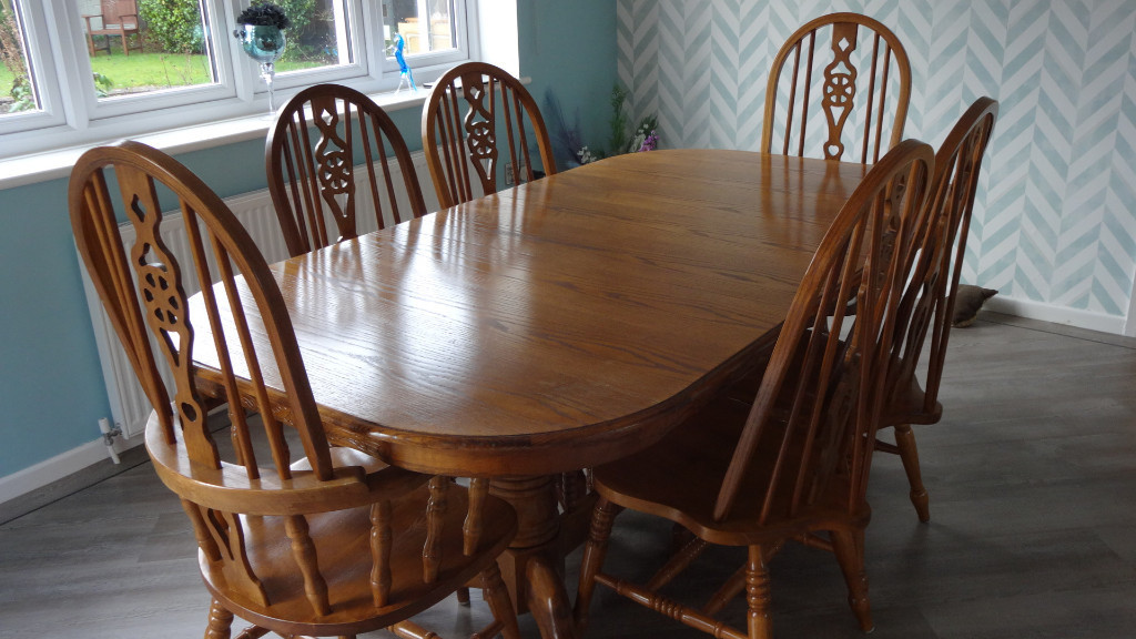 Dining table and 6 chairs medium oak in Southport, Merseyside Gumtree
