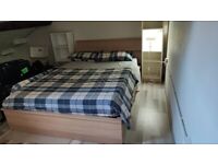 IKEA Double bed w storage and mattress