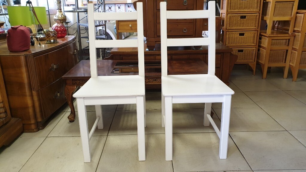 2x Solid Wood Ikea Chairs, Excellent Condition in Bearsden, Glasgow