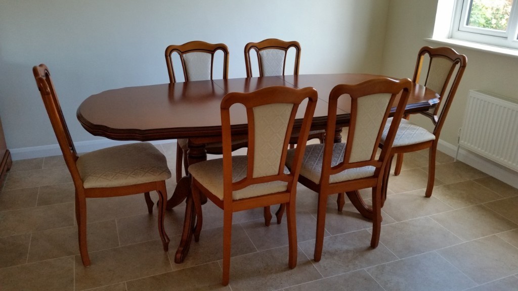 John E Coyle (CB) Cherry dining table and 6 chairs. in Southampton