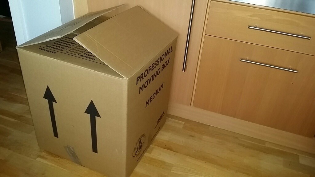 Large Used Moving Boxes And 2 Wardrobe Boxes Strong And Good