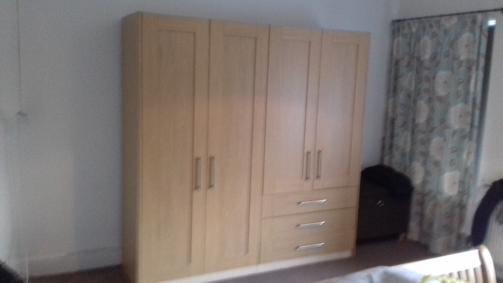 Ex Ikea Laminate Large Sturdy Wardrobe Self Assembly In