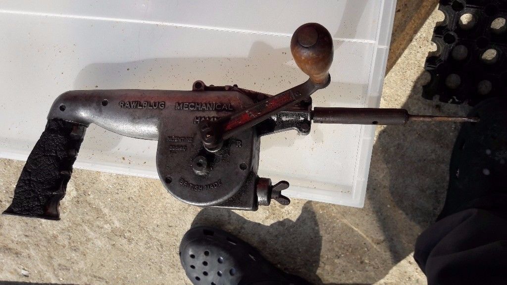 **VINTAGE HAND TOOLS**RAWPLUG MECHANICAL HAMMER / DRILL** BRITISH MADE