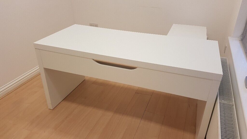 Ikea Malm Desk With Pull Out Panel White In Newport Gumtree