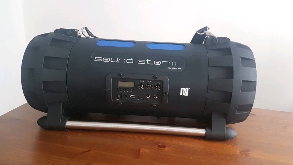 Auna Soundstorm BatteryPowered Bluetooth Speaker Boombox 1000W Max