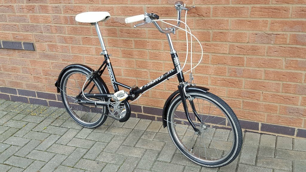 RALEIGH SHOPPER FOLDING BIKE Bell, Basket, Kickstand & Rear Cage in