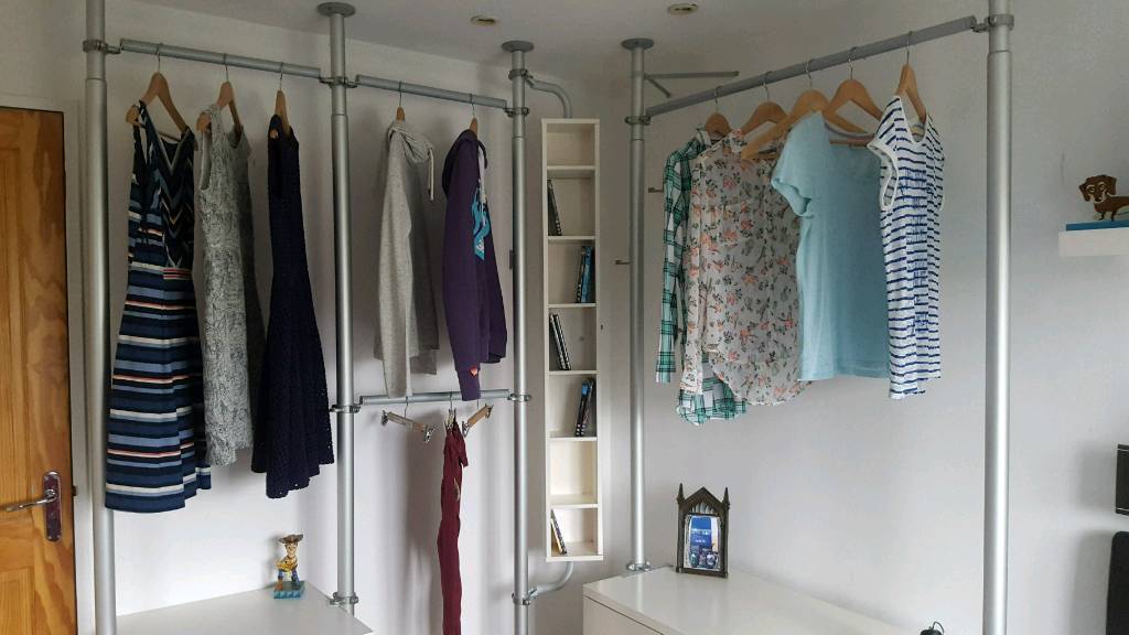 Ikea Stolman Modular Wardrobe Storage System, Clothes Rails, Drawers