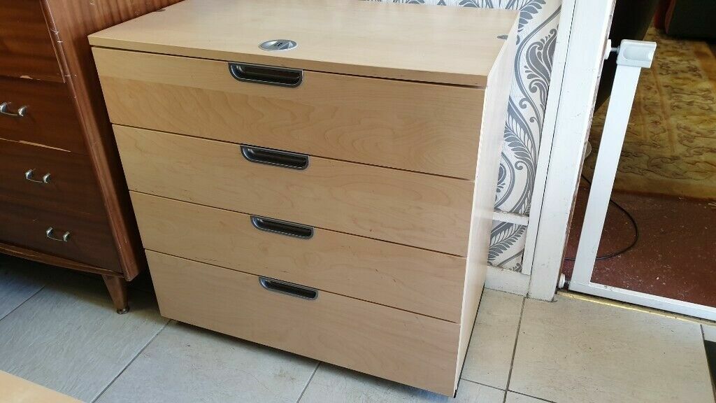 Ikea Galant Drawer Unit 4 Drawers Lockable Birch Veneer In