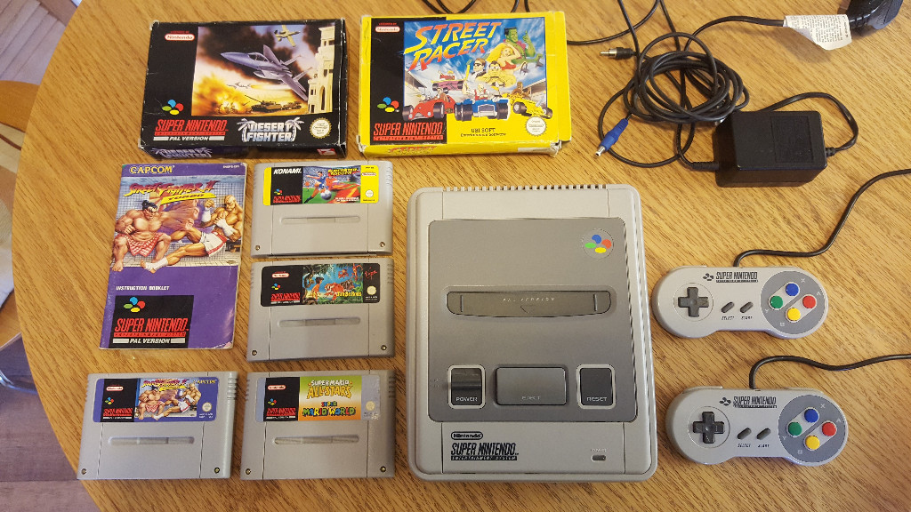 Super nintendo console preloaded with games
