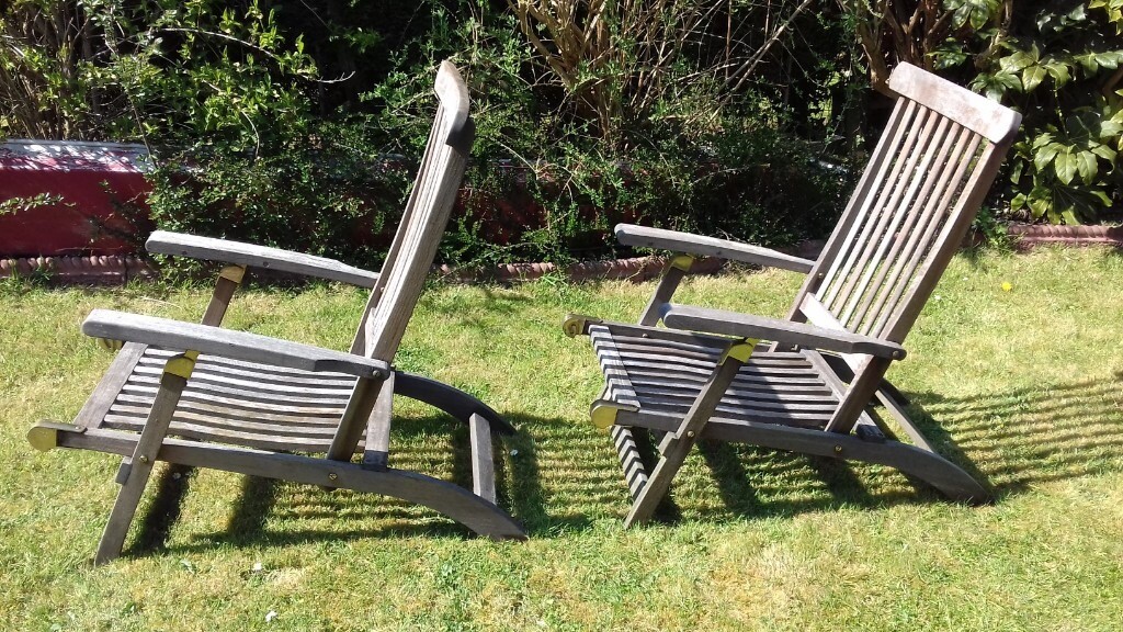 wood garden reclining chairs | in Mickleover, Derbyshire | Gumtree