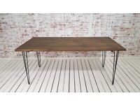 Industrial Pine Hairpin Kitchen Dining Table Modern Rustic 