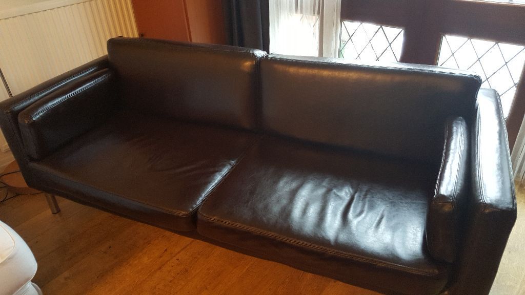 split in leather sofa