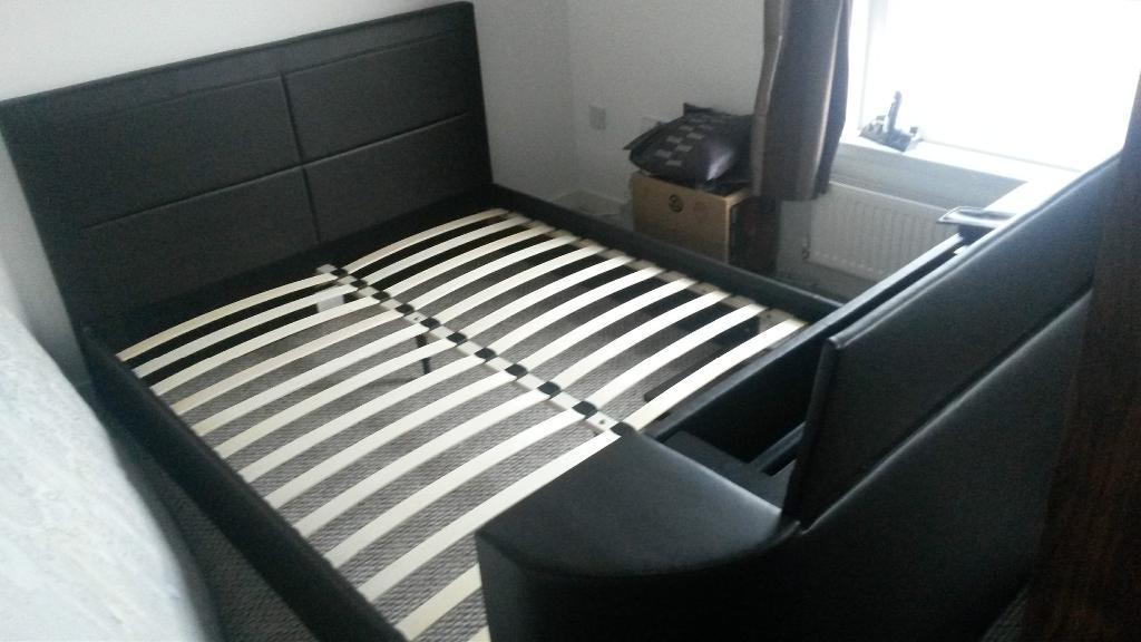 Gas lift TV king size bed frame  in Glasgow  Gumtree