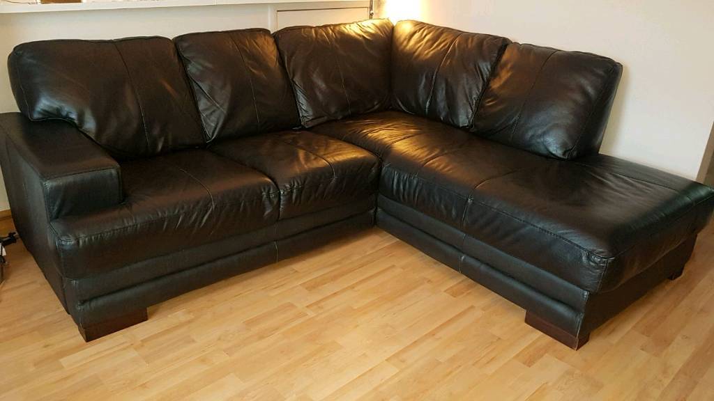 Sofa Italian leather corner style DFS in Sunderland, Tyne and Wear