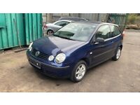 2003 Volkswagen Polo 3dr 1.2 3 Cylinder Petrol Blue BREAKING FOR SPARES