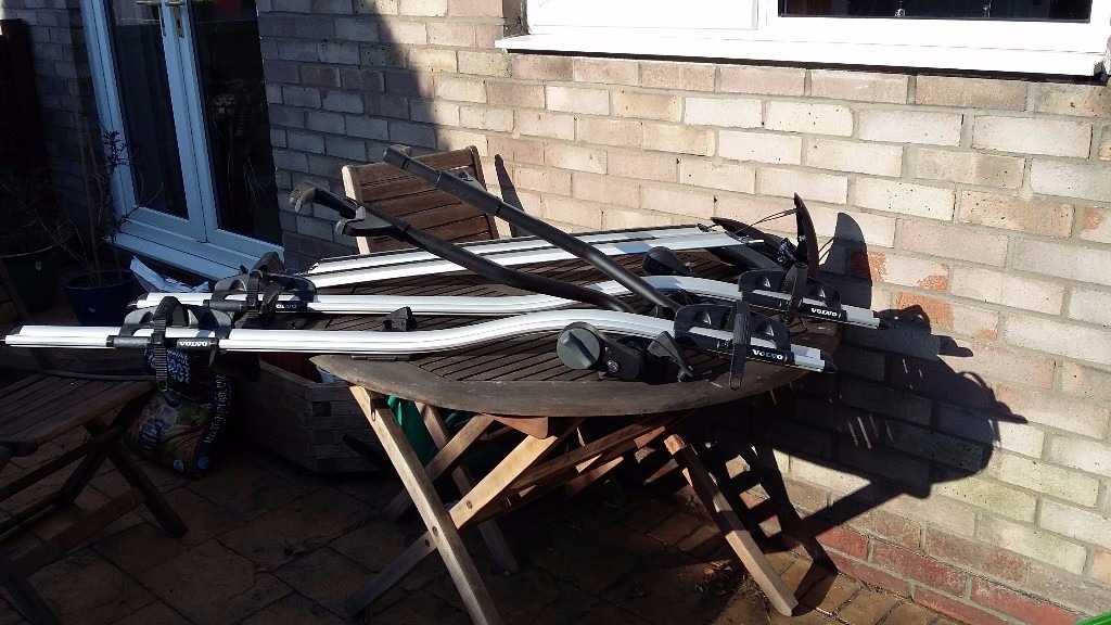 roof bars +two bike carriers to fit volvo v40 2013 onwards. in Seaton
