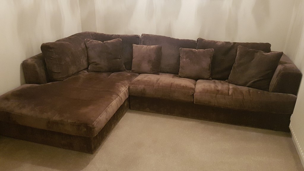 Next brown chenille corner sofa in Southampton, Hampshire Gumtree