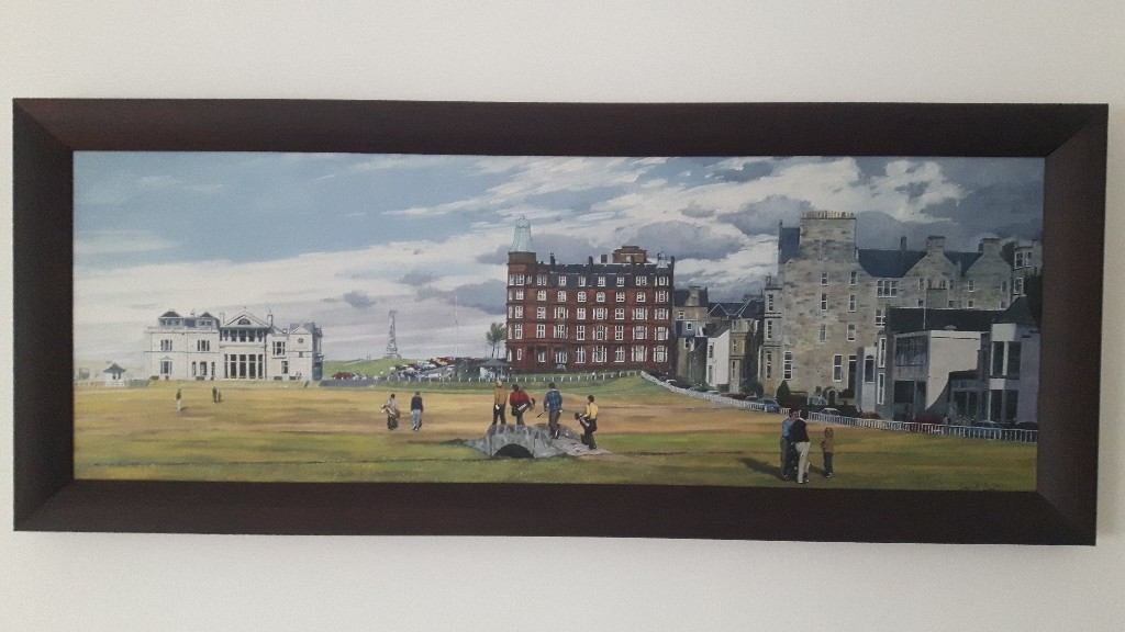 Old Course St Andrews large framed canvas picture in Milngavie