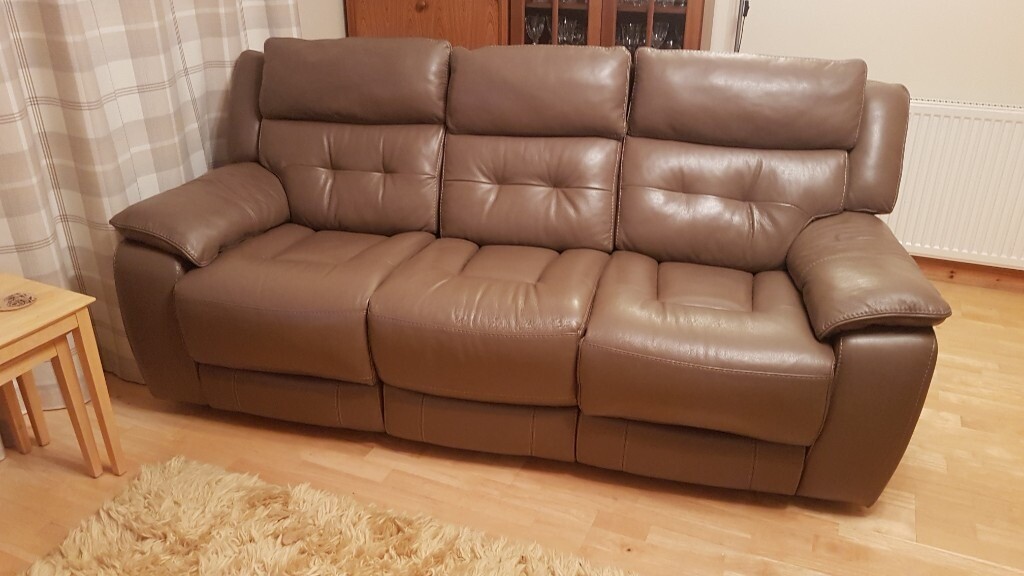 Leather 3 seater power recliner settees in Inverness, Highland Gumtree