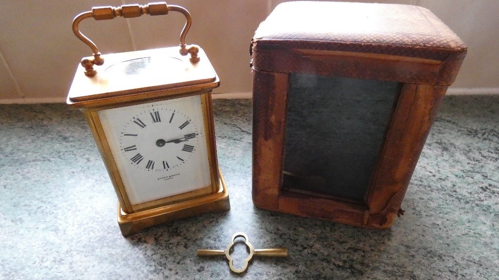 Antique Brass Carriage Clock Dyson & Son of Leeds circa 1900 Rare