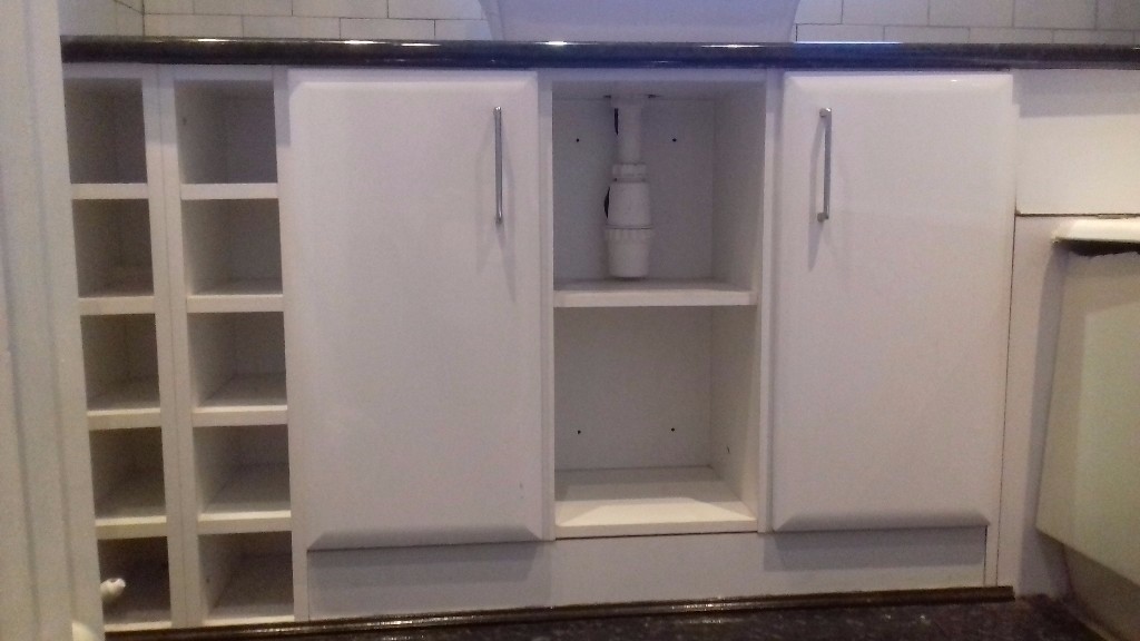 White gloss under sink storage in Trafford, Manchester Gumtree