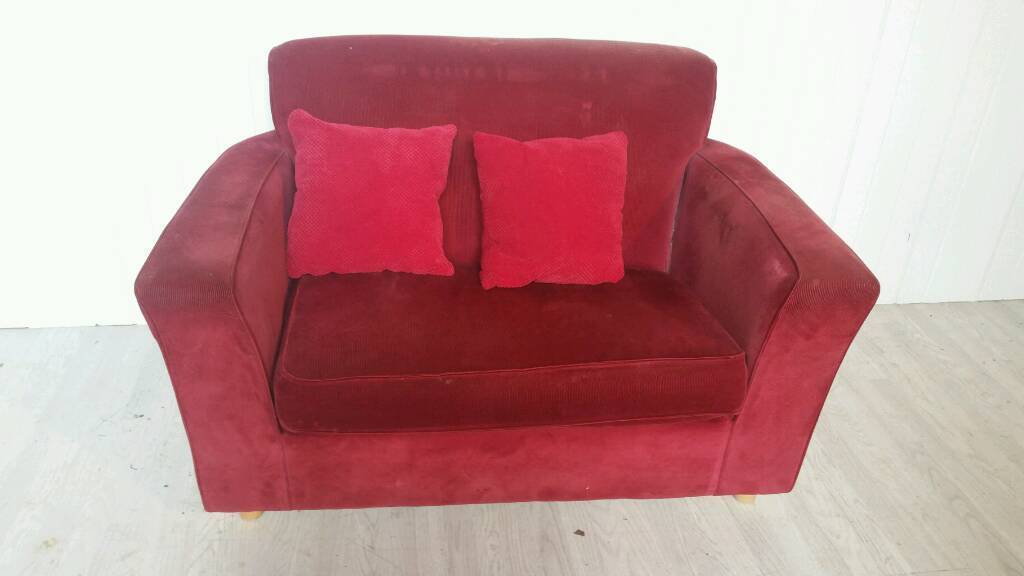 Red Fabric Single Sofa Bed Red Fabric Single Sofa Bed