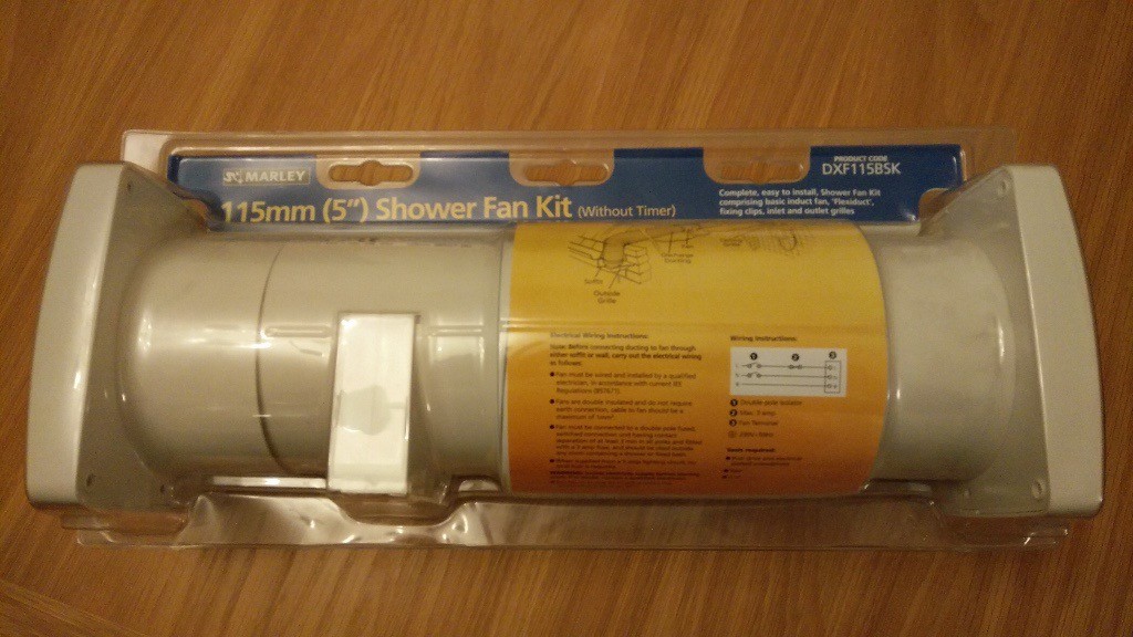 Marley Bathroom Extractor Fan 5 Inch 115mm Shower Inline Ventilation