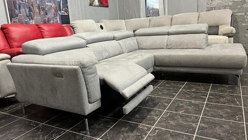 Grey fabric dfs power electric recliner corner sofa in Bolton, Manchester Gumtree