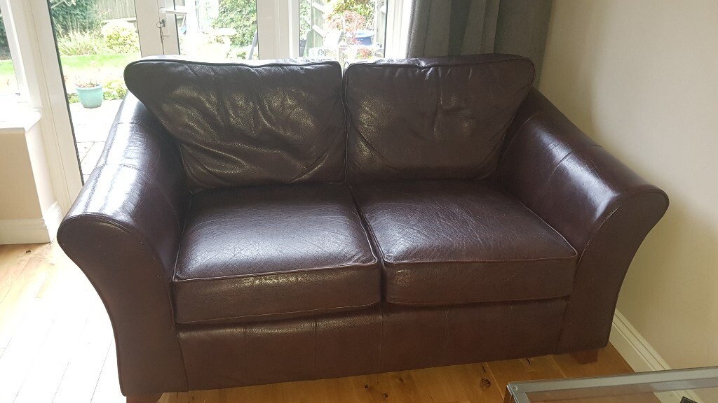 M&S ABBEY BROWN LEATHER SOFAS in South Croydon, London Gumtree