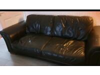 Large ( REAL ) leather sofa 