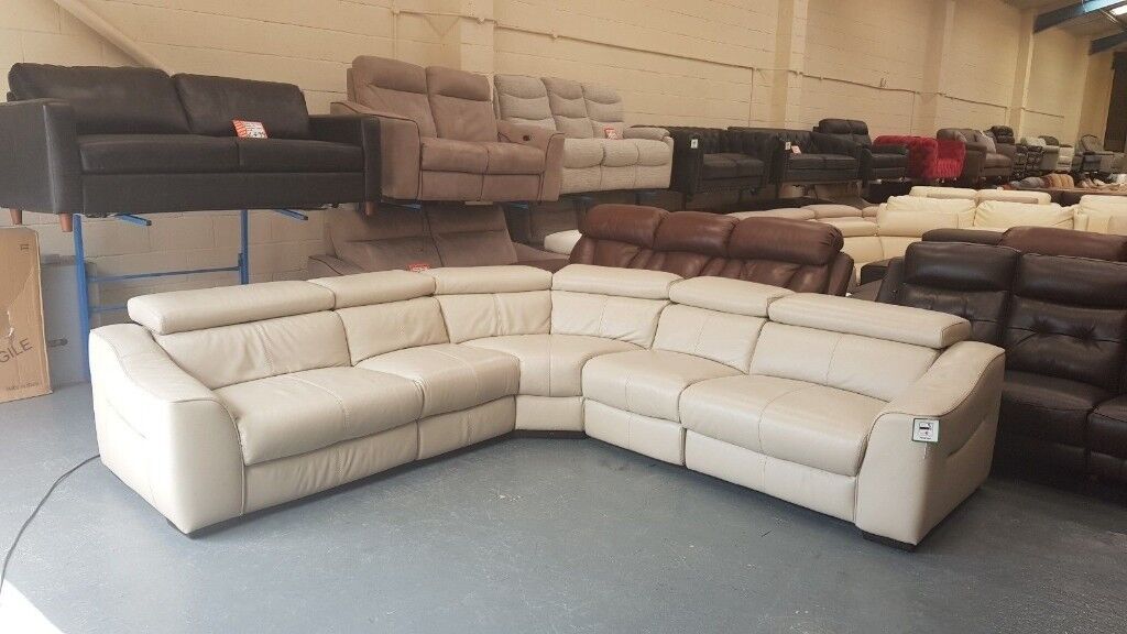 ex display leather corner sofa