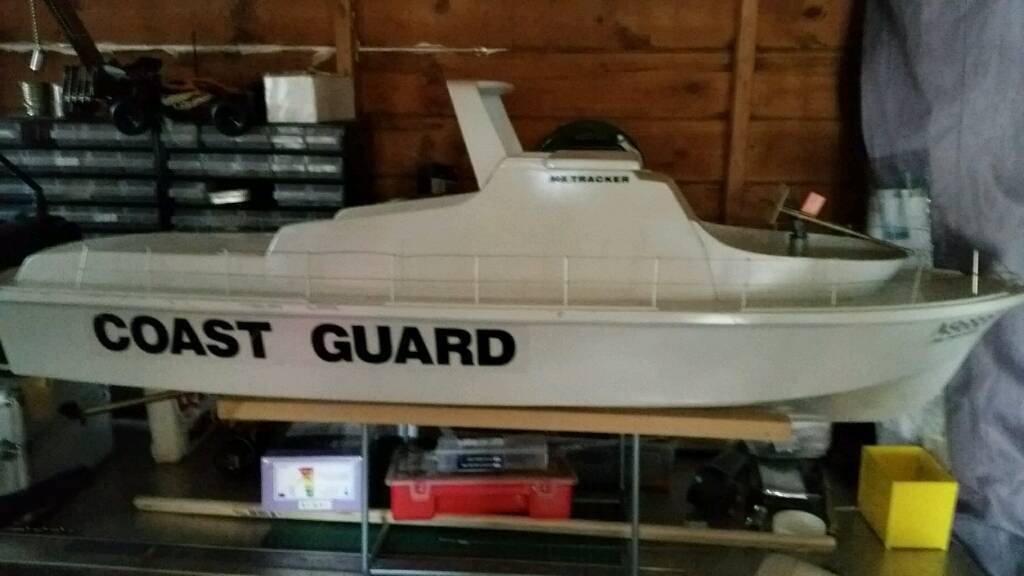 Radio controlled MFA coast guard patrol boat in WestonsuperMare