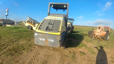 2012 Volvo SD70D Vibratory Roller Packer Smooth Drum 1244 Hrs Used