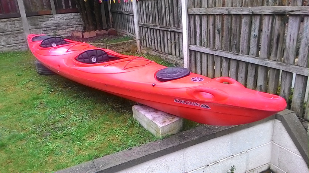 Perception Horizon tandem kayak with rudder in Upton, West Yorkshire