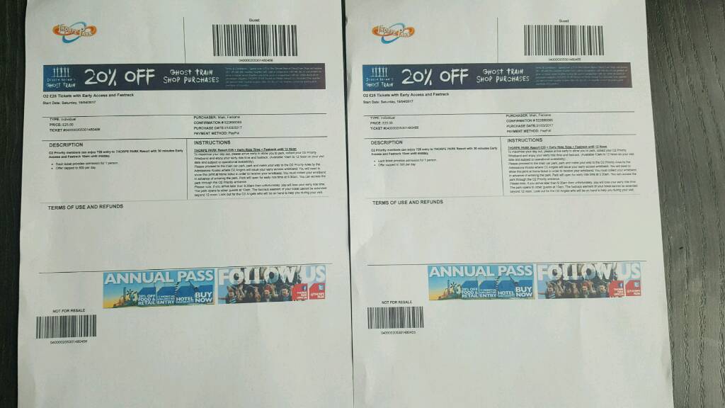 Thorpe Park Fast Track