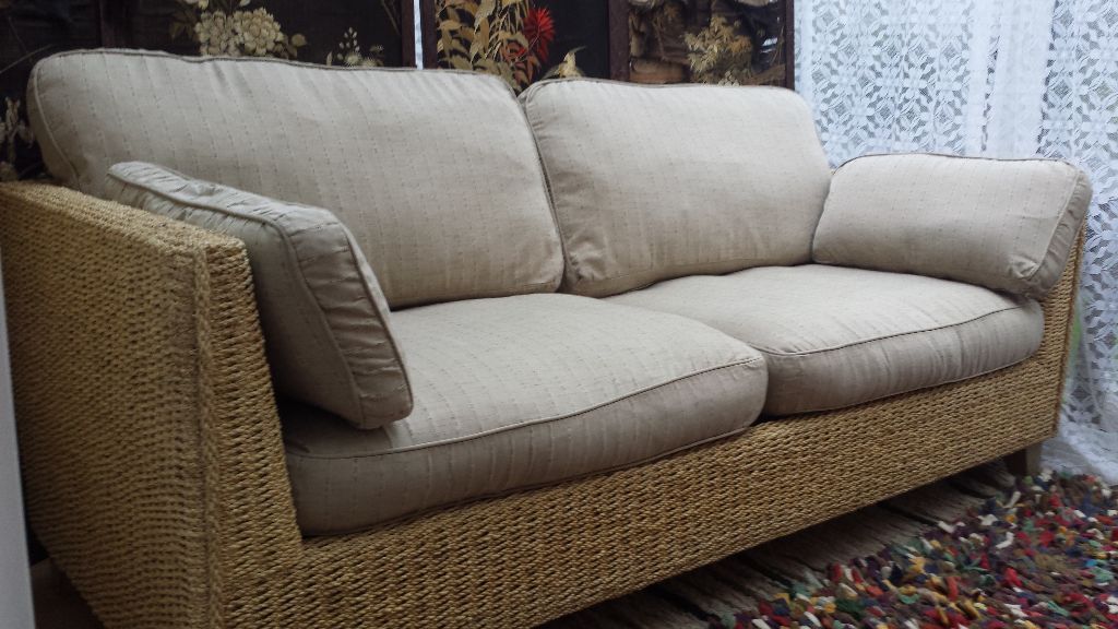 M & S Large " Bermuda" Rattan sofa in Horsham, West Sussex Gumtree