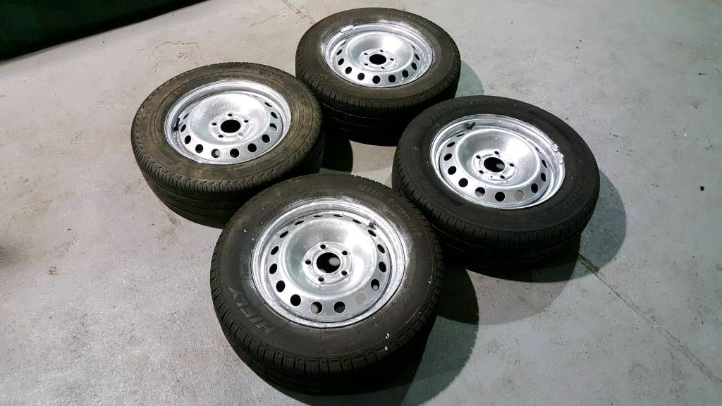 Vauxhall Vivaro 16inch steel rims with 2 winter and 2 summer tyres for