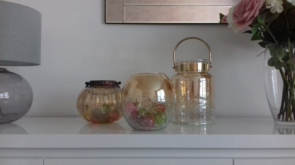 3 Beautiful Glass Vase Lanterns With Lights In Coatbridge North