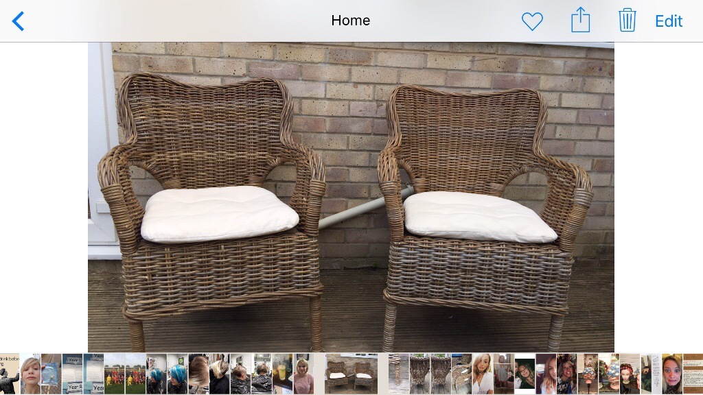 2 X IKEA rattan byholma / marieberg chairs in Chandlers Ford