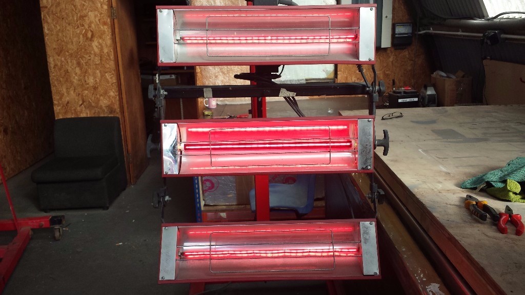 Infrared Paint Dryer drying Lights Body repair shop Spray Sealey Trisk in Plymouth, Devon