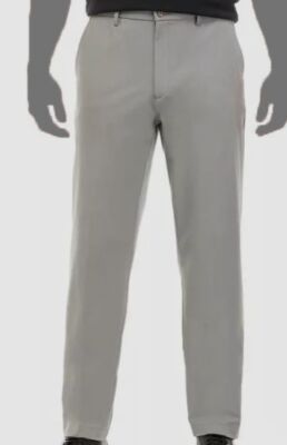 $97 Ralph Lauren Men's Gray Slim-Fit 4 Way Stretch Trousers Dress Pants 40W 30L