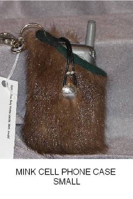 mink fur cell phone case ipod leather purse krazor flip phone