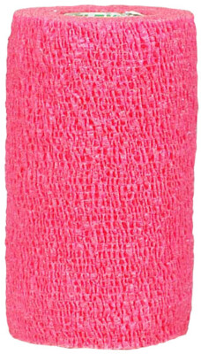 Andover Co-Flex Cohesive Flexible Bandage, Neon Pink, 4'' x 5yd ( 18 Rolls )