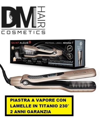 SAINT ALGUE PIASTRA A VAPORE DEMELISS TITANIUM 230° TITANIO PER CAPELLI GARANZIA